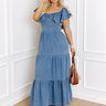 Subtle Smile Denim Maxi Dress Curves Image - 1