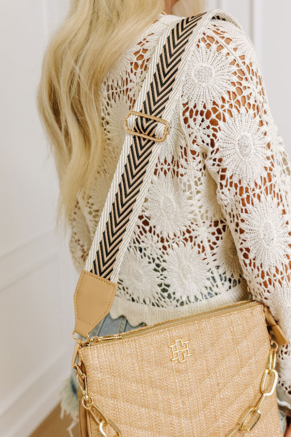Midsummer Night's Raffia Woven Crossbody in Natural Image - 4