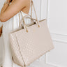 Trip of a Lifetime Patent Quilted Tote in Natural Image - 1