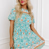 Sunday Strolls Floral Mini Dress in Mint Image - 1