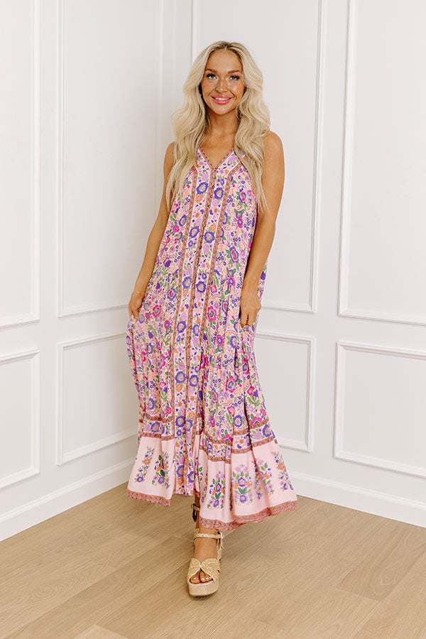 Strolling Through Phoenix Floral Maxi Dress in Pink Image - 2