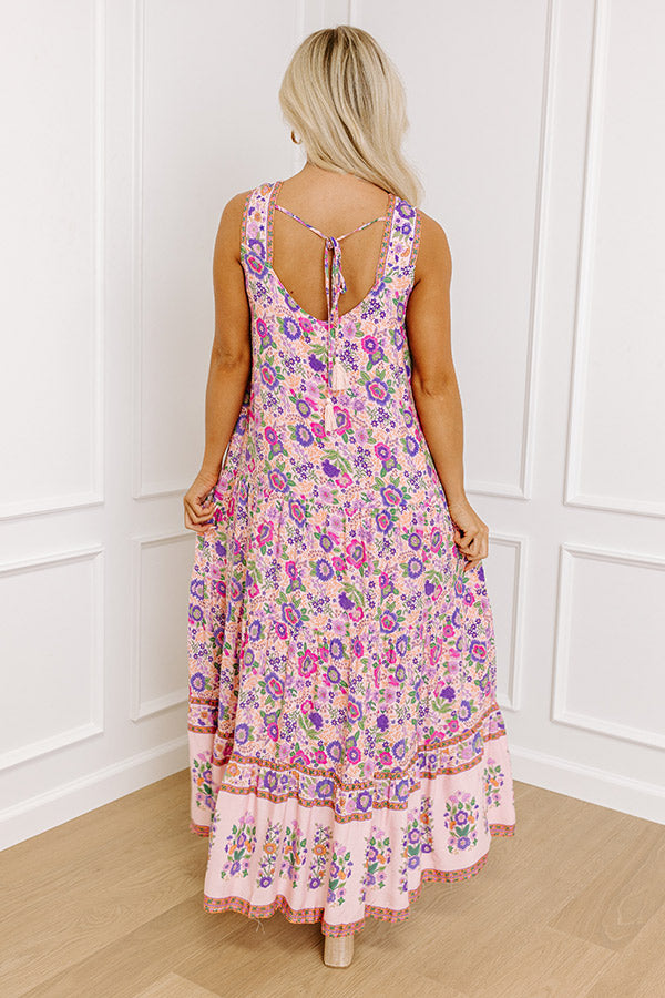 Strolling Through Phoenix Floral Maxi Dress in Pink Image - 5