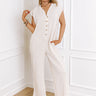 Coastal Travels Jumpsuit in Cream Image - 1