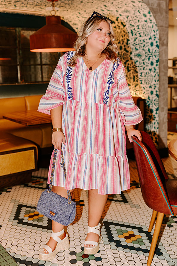 Costa Maya Brunch Stripe Mini Dress Curves Image - 1