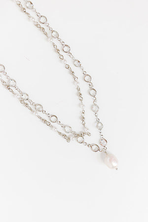 Oceanside Bliss Layered Necklace in Silver