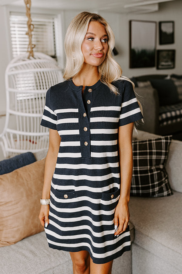 Polo and Prosecco Stripe Mini Dress Image - 2