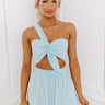 Sunshine Chic Crop Top in Sky Blue Image - 1