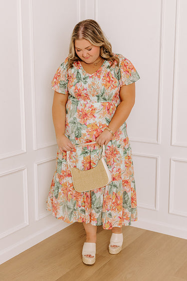 Floral Sangria Midi Dress main image 1