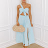 Sunshine Chic High Waist Skirt in Sky Blue Image - 1