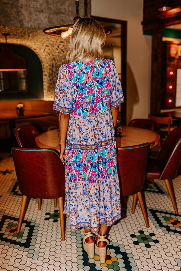 Tropical Bloom Midi in Dusty Purple Image - 3