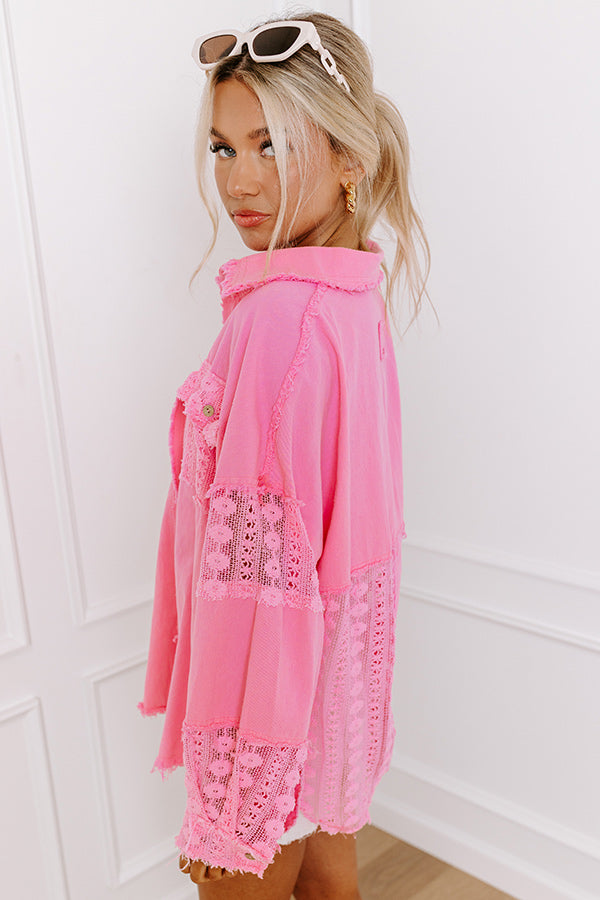 Loving Smile Lace Button Up Image - 3