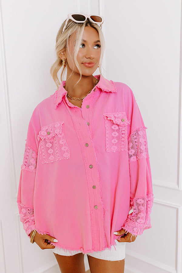 Loving Smile Lace Button Up Image - 4