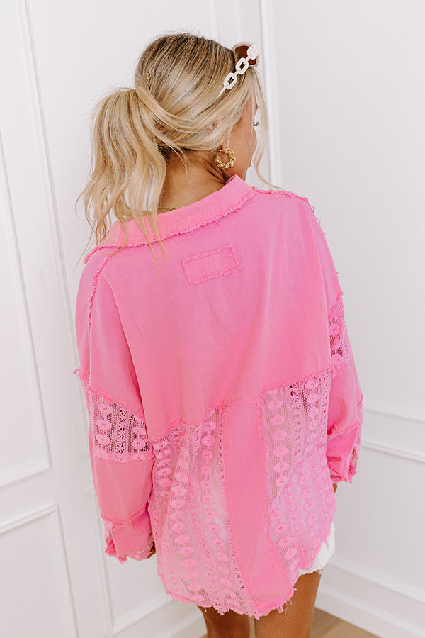 Loving Smile Lace Button Up Image - 5