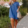 Nashville Stroll Shift Dress in Blue Curves Image - 1