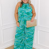Gala Glam Watercolor Jumpsuit in Green Curves Image - 1