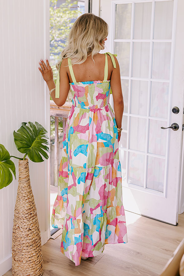 Fun In The Sun Smocked Maxi Dress Image - 5