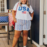 Judy Blue Dreaming In Stars And Stripes High Waist Shorts Curves Image - 1