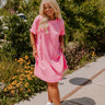 Sunday Mornings Eyelet Shift Dress in Bubblegum Pink Curves Image - 1