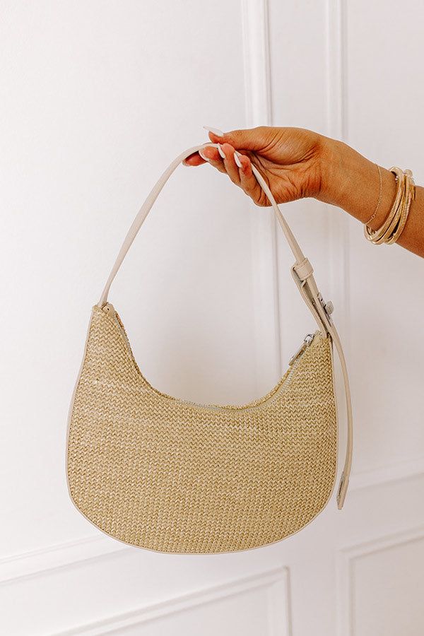The Luna Spring Woven Purse in Natural