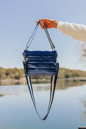 City Dream Quilted Crossbody in Navy