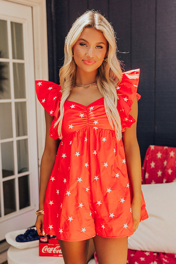 Reach For The Stars Embroidered Romper Image - 5