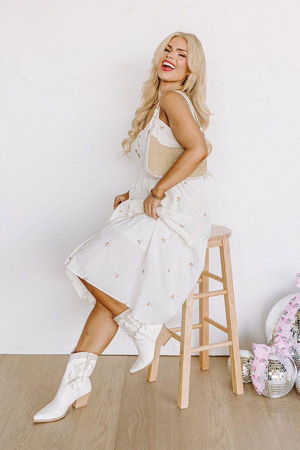 Southern Sunsets Embroidered Midi Curves Image - 5