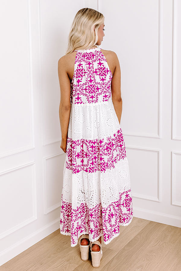 Patio Brunch Eyelet Tiered Midi Image - 4