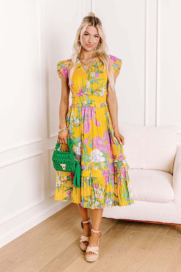 Date Night In Madrid Floral Midi Image - 2