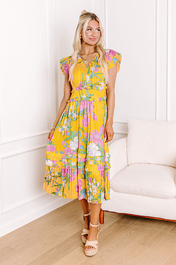 Date Night In Madrid Floral Midi Image - 1