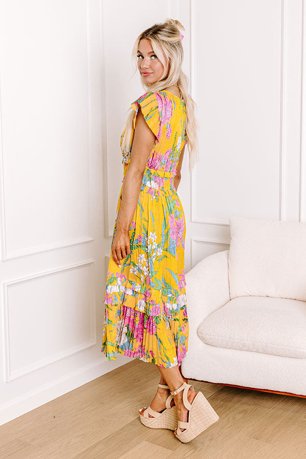 Date Night In Madrid Floral Midi Image - 4
