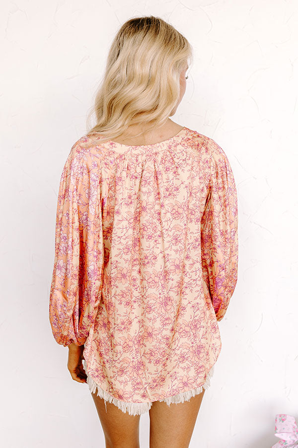 Serene Garden Satin Shift Top Image - 4