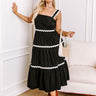 Patio Party Tiered Midi in Black Curves Image - 1