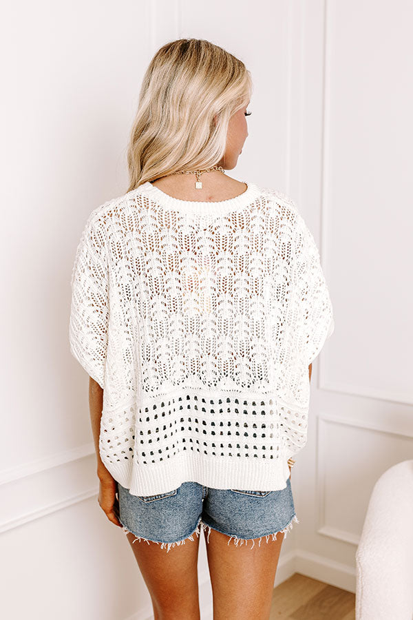 Charleston Charm Pointelle Knit Top Image - 4