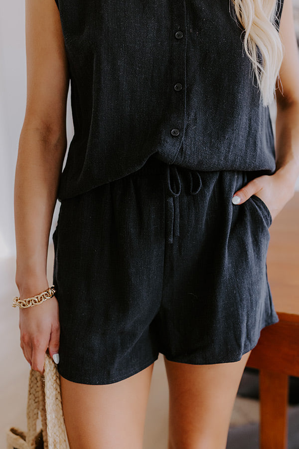 Perfect Match High Waist Linen-Blend Shorts Image - 3