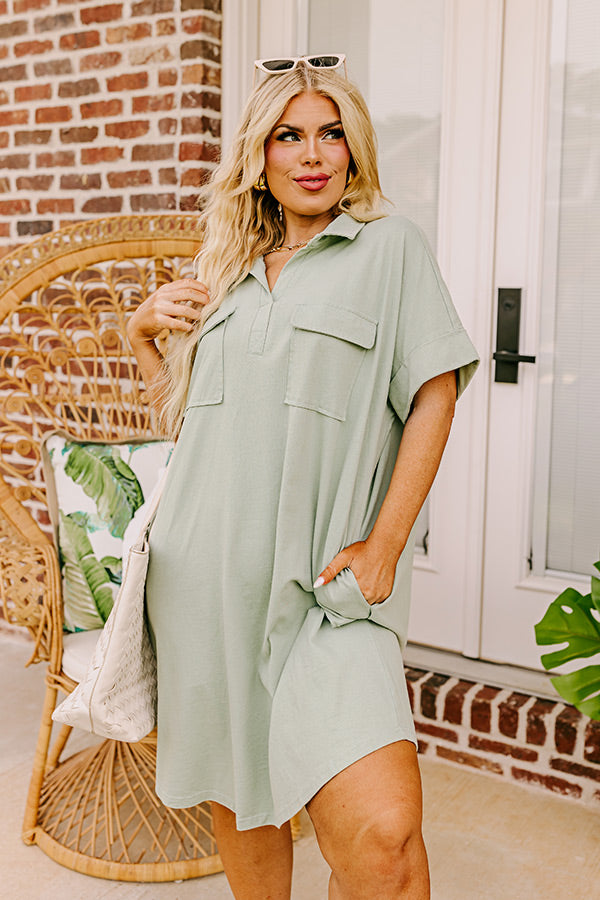 Casual Meetup Mini Dress in Pear Curves Image - 4