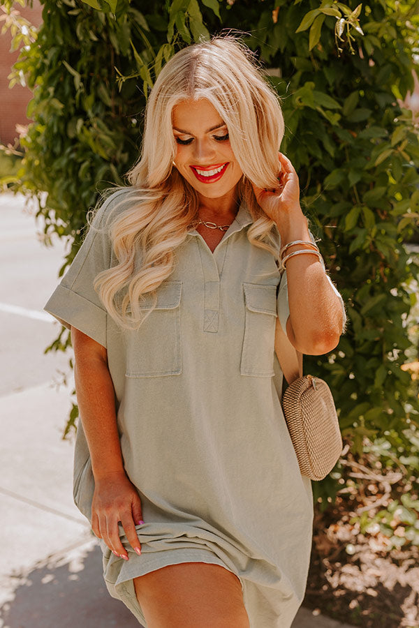 Casual Meetup Mini Dress in Pear Curves Image - 3