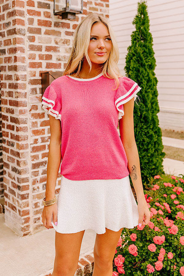 Sweet Charmer Knit Top in Bubblegum Pink Image - 1