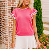 Sweet Charmer Knit Top in Bubblegum Pink Image - 1