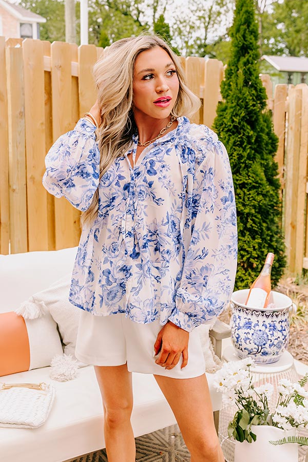 English Tea Garden Floral Shift Top Image - 1