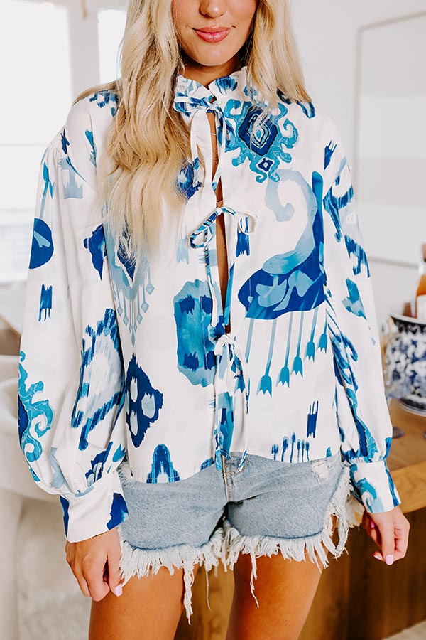 Feeling Affectionate Front Tie Top Image - 3