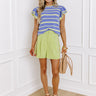 Sweet Charmer Knit Stripe Top in Periwinkle Image - 1