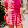 Dockside Cutie Knit Shorts in Pink Image - 1