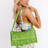 Sunny Days Ahead Woven Purse in Kelly Green Image - 1