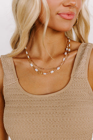 All The Glam Necklace in White