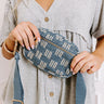 Statement Piece Woven Fanny Pack in Medium Wash Image - 1