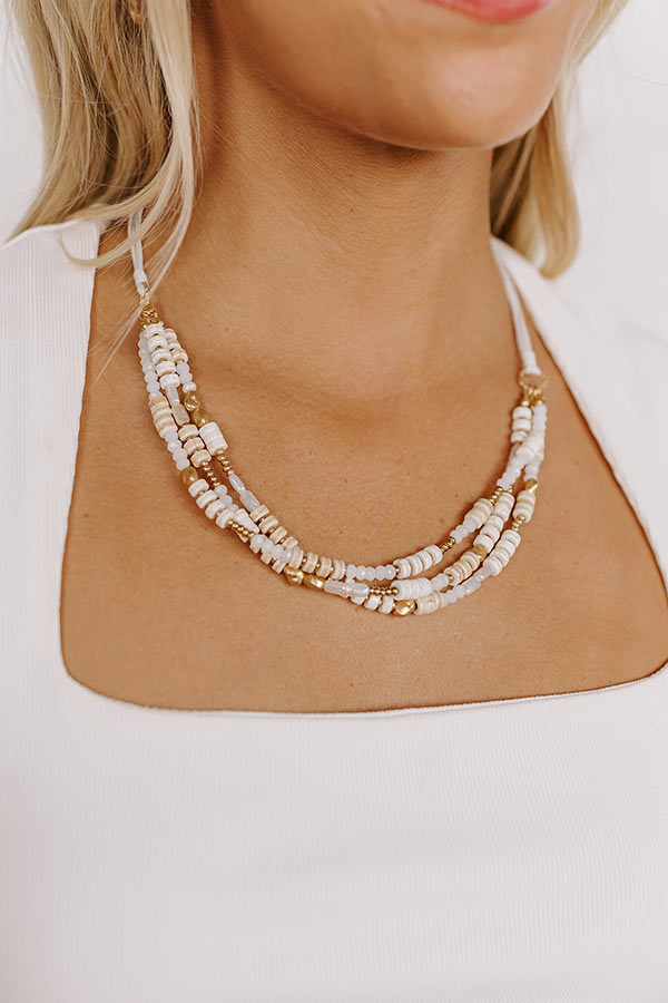 Bora Bora Trip Layered Necklace in Ivory Image - 1