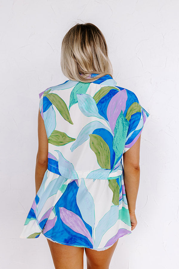 On The Brightside Shift Top in Royal Blue Image - 3