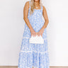 Southern Charm Floral Maxi Dress in Sky Blue Image - 1