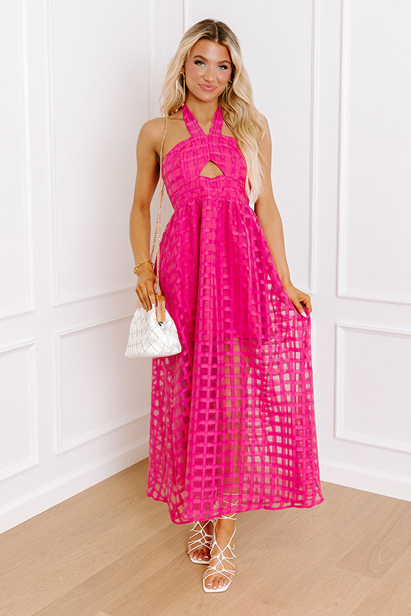 Patio Margs Gingham Maxi Dress