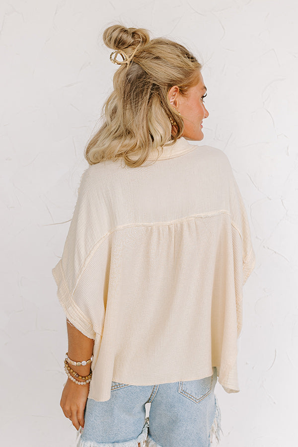 Soft Smile Oversized Button Up Image - 4